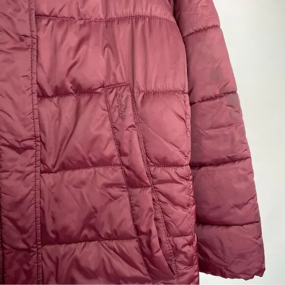 Barbour Darcy Quilt Women's Puff Coat Maroon US size 12
